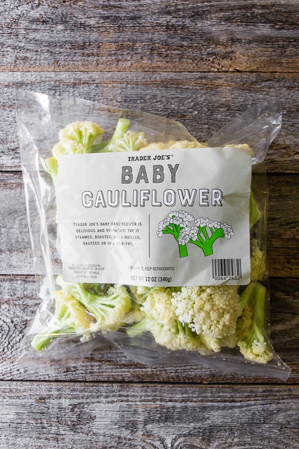 How to Roast Caulilini Baby Cauliflower uncooked in the store bag