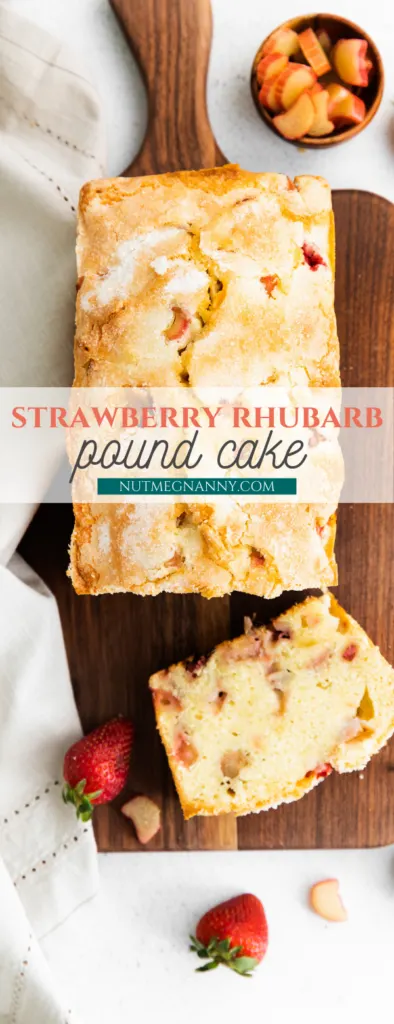 strawberry rhubarb pound cake long pin