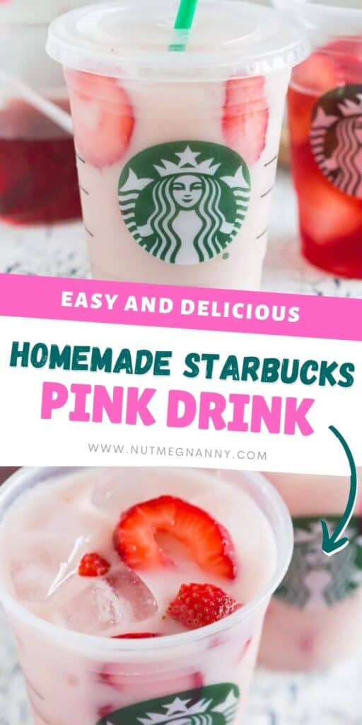homemade starbucks pink drink pin.