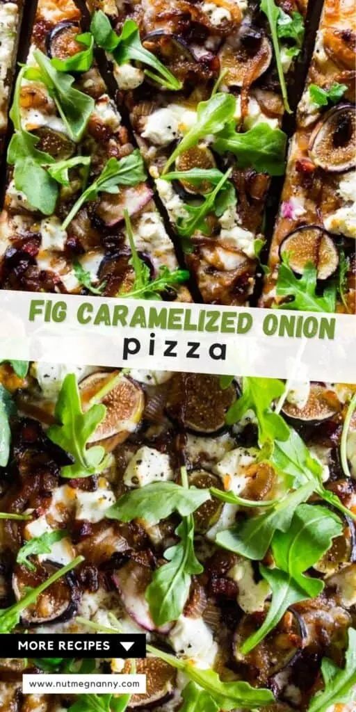 Fig Caramelized Onion Pizza pin for pinterest.