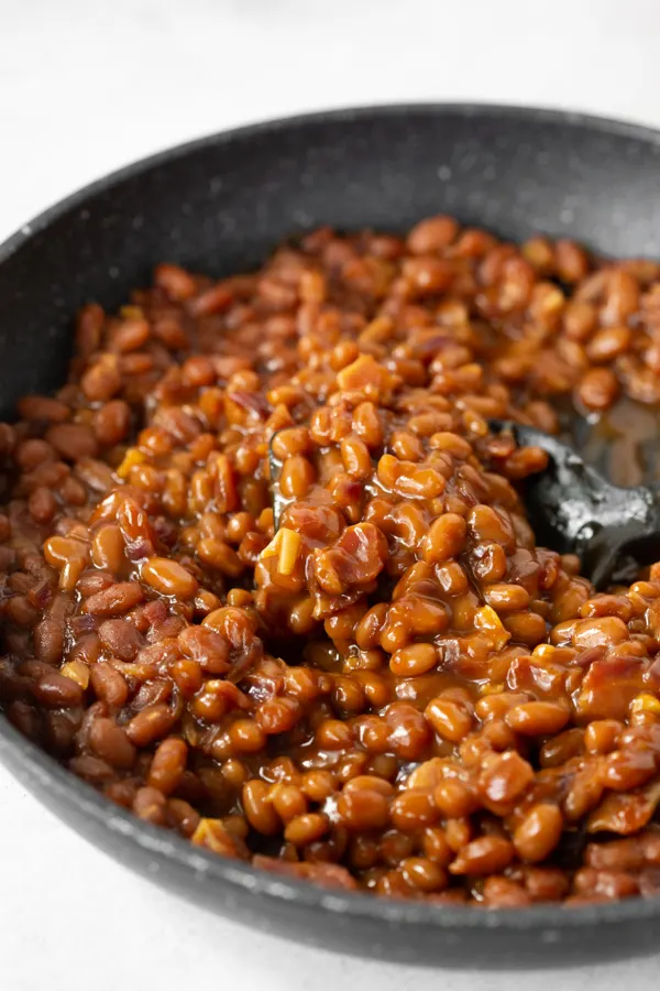 cooked easy bacon baked beans. 