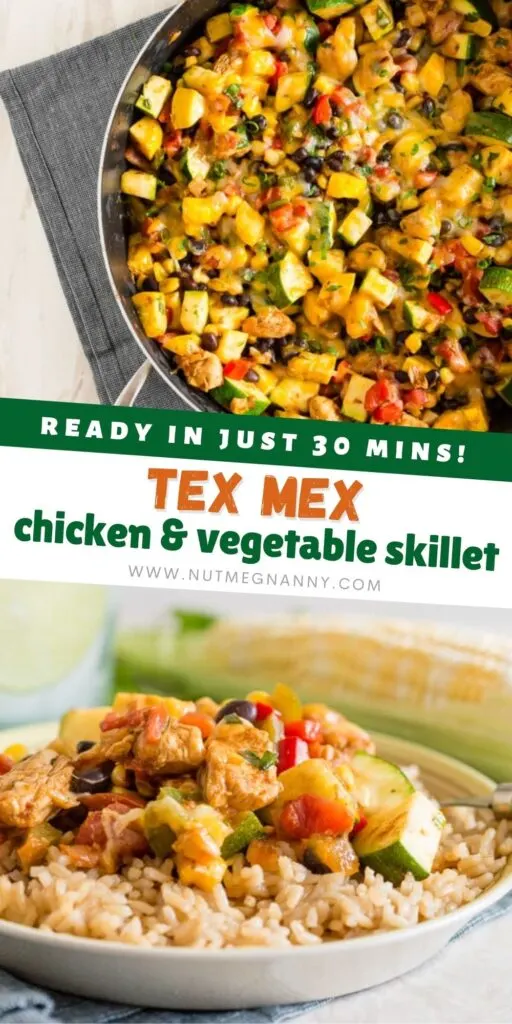 Tex Mex Chicken and Vegetable Skillet - ready in 30 minutes!