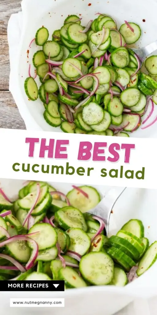 the best cucumber salad pin for pinterest. 