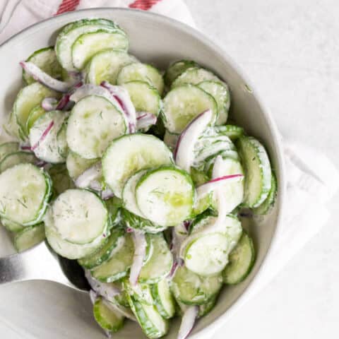 Creamy Horseradish Cucumber Salad