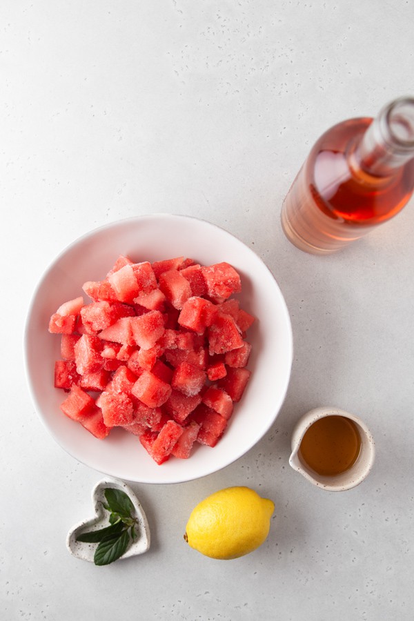 Ingredients to make watermelon frose. 