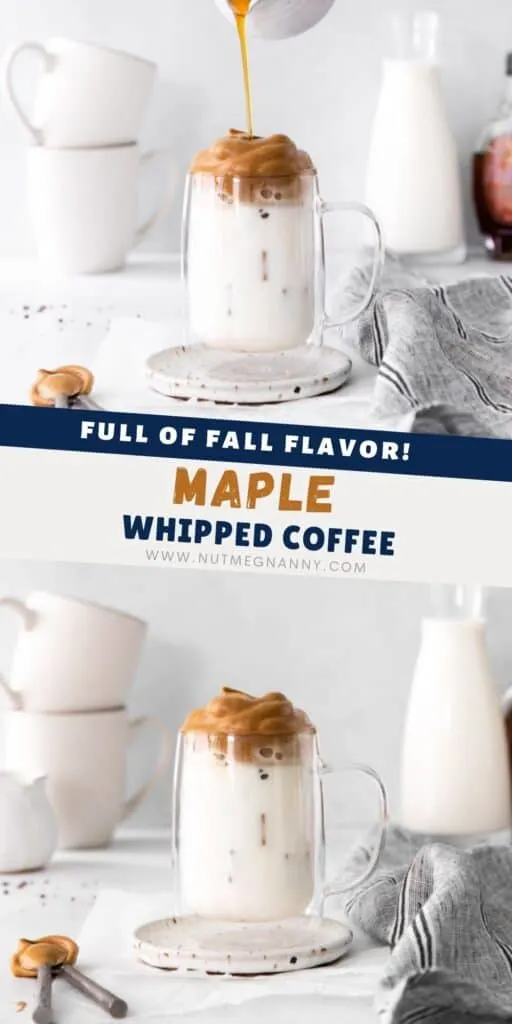 maple whipped coffee pin for pinterest. 