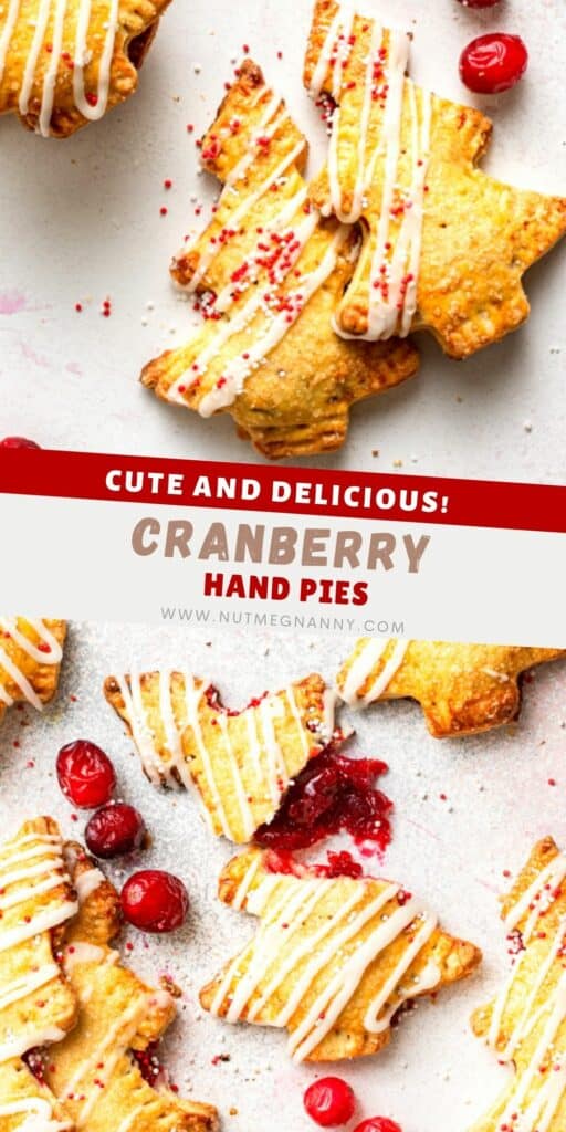 Cranberry Hand Pies pin for Pinterest. 
