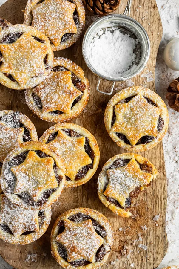 Mini Mincemeat Pies on a table. 