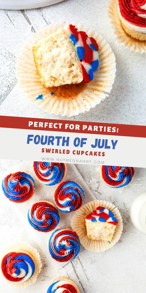 Fourth of July Cupcakes pin for Pinterest. 