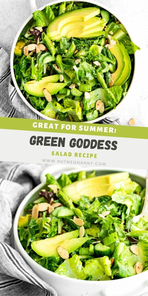Green Goddess Salad pin for Pinterest. 