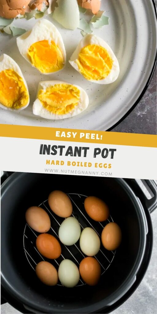 Instant Pot Hard Boiled Eggs pin for Pinterest.