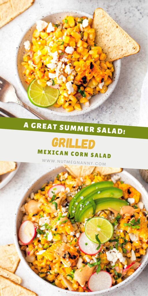 Mexican Corn Salad pin for Pinterest. 