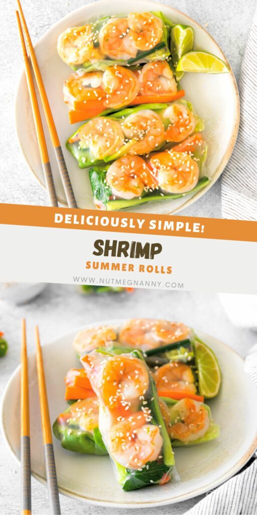 Shrimp Summer Rolls pin for Pinterest.