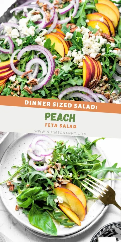 Peach Feta Salad pin for Pinterest.
