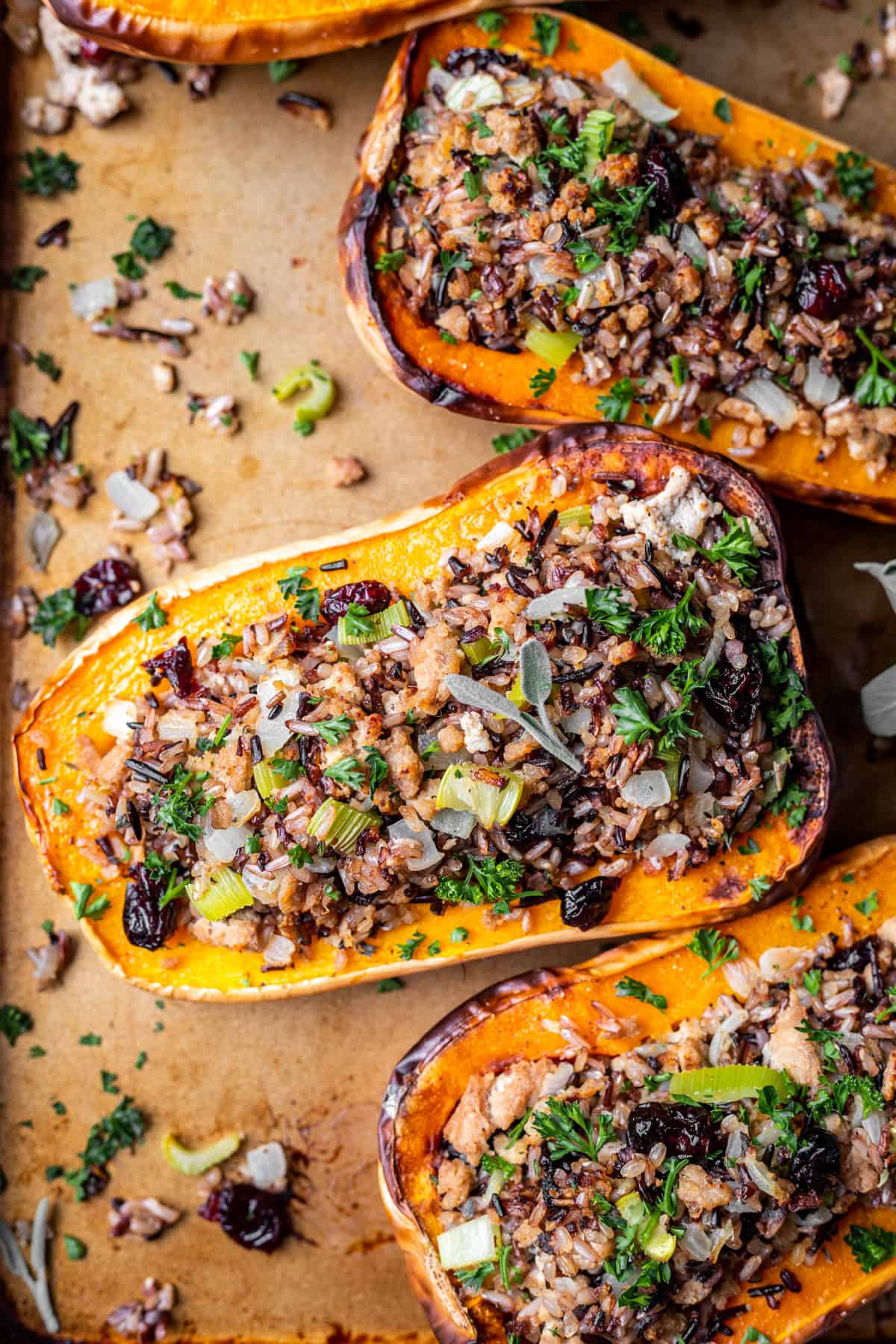 Stuffed Butternut Squash - Nutmeg Nanny