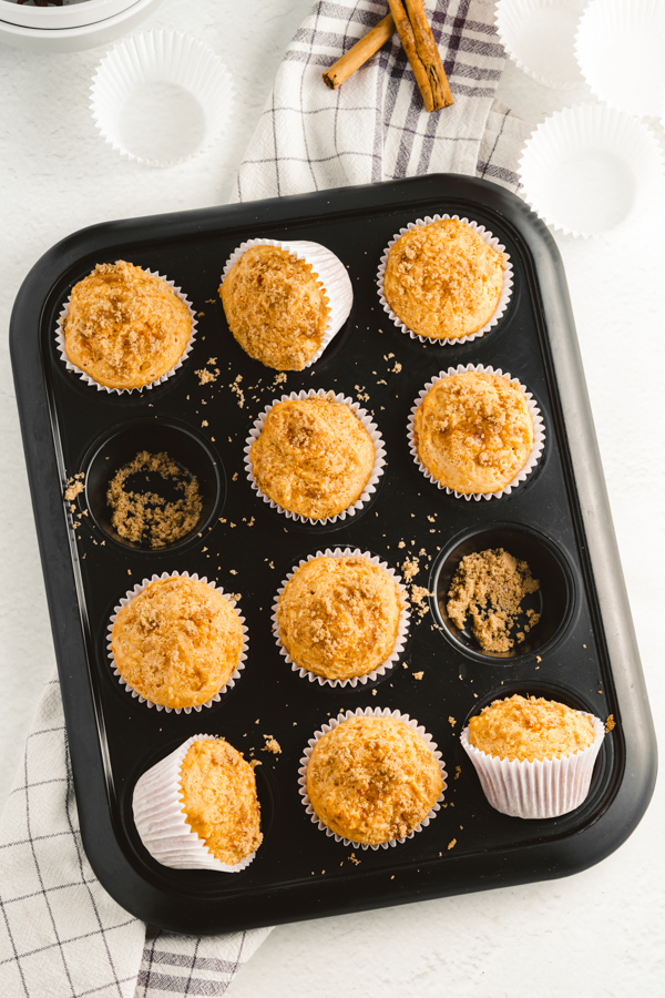 Sweet Potato Muffins in a tin. 
