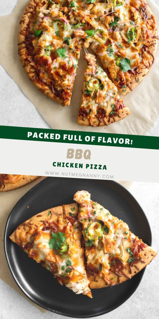 BBQ Chicken Pizza pin for Pinterest. 