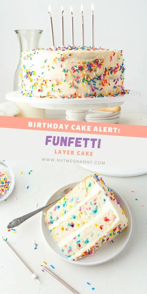 Funfetti Cake pin for Pinterest. 