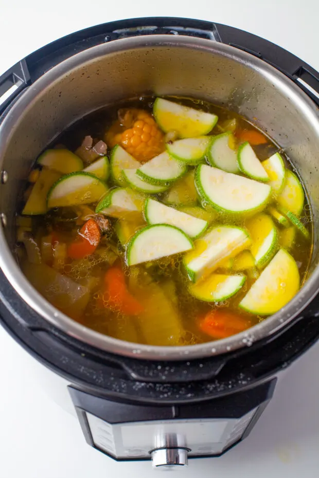 Cooked Instant Pot Chicken Stock. 