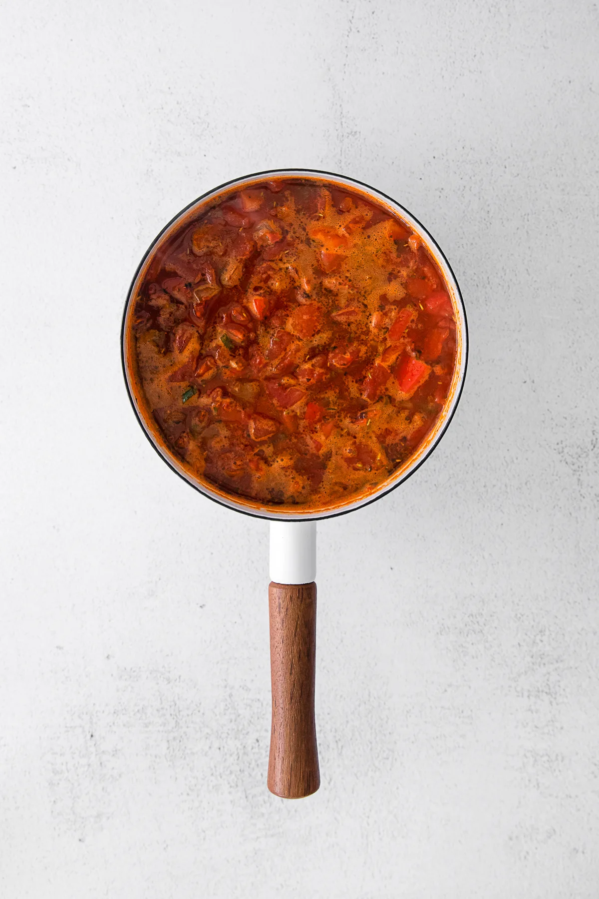 Tortilla soup in a pot. 