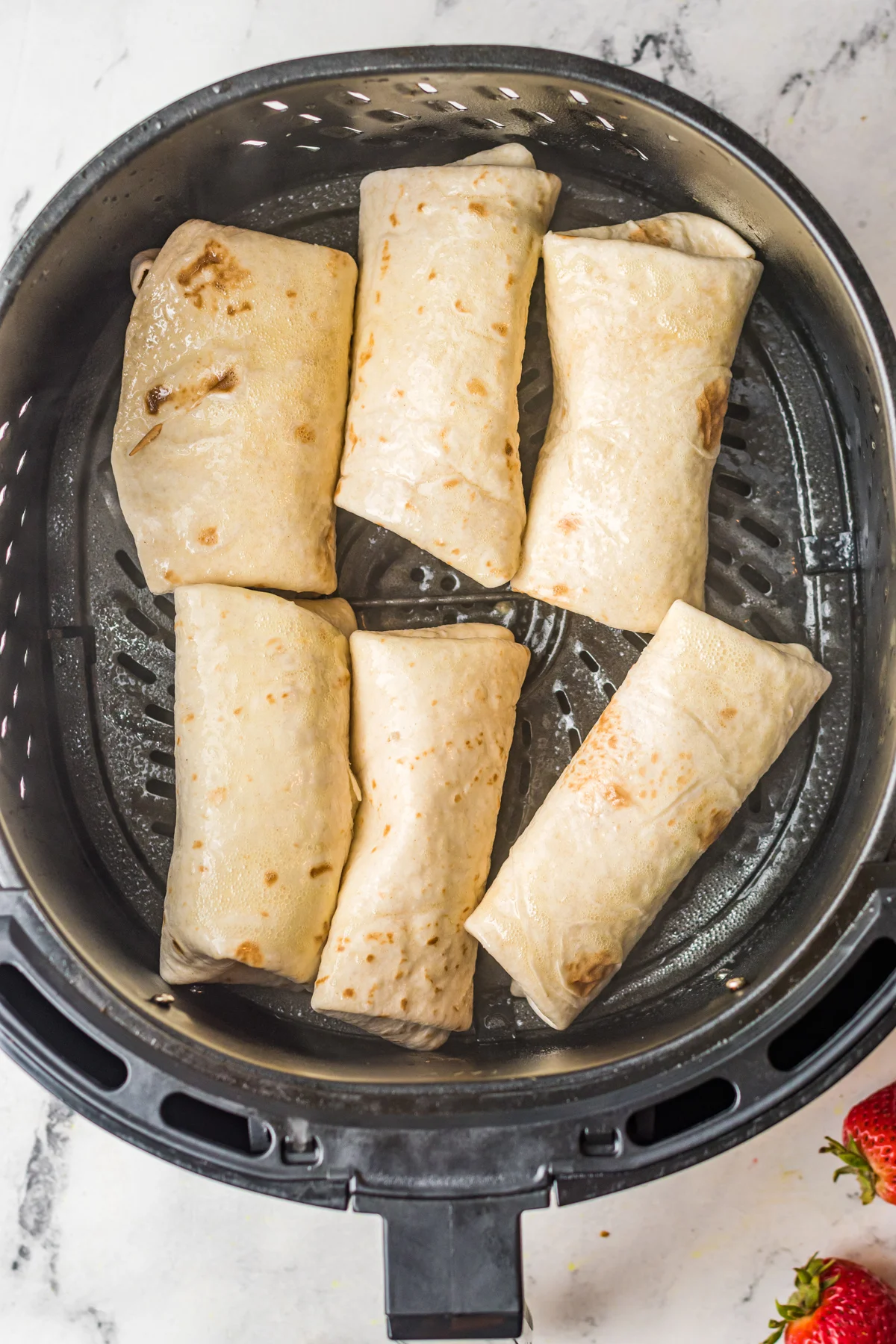 Dessert chimichangas in the air fryer. 