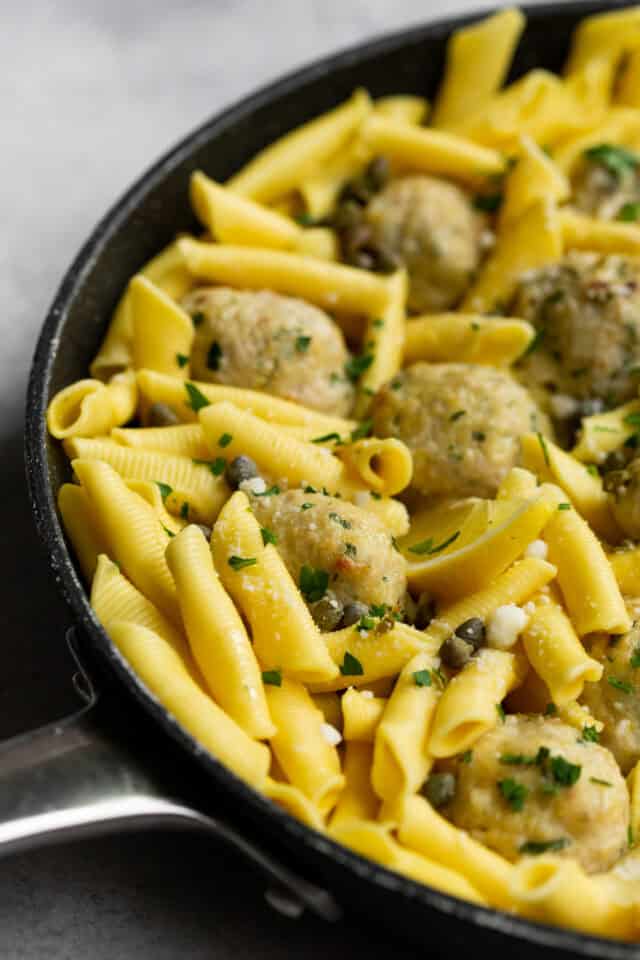 Chicken Piccata Meatballs Nutmeg Nanny