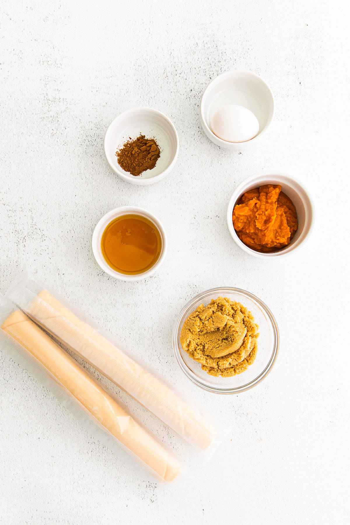 Pumpkin Hand Pie ingredients on a table. 