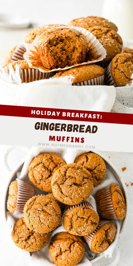 Gingerbread Muffins pin for Pinterest. 